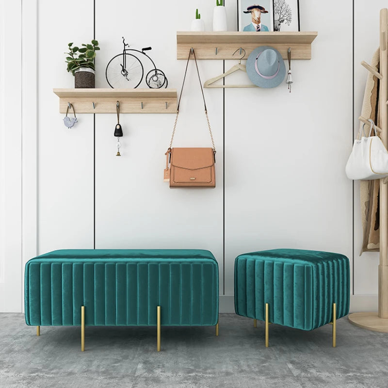 banc en velours nordique créatif multifonction pour le salon et la chambre - vue 6 sur 16