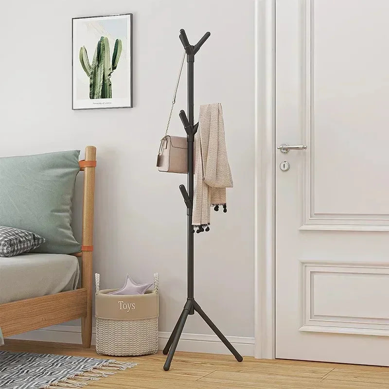 porte-manteau mobile avec crochets en forme de branche pour rangement pratique - vue 6 sur 8
