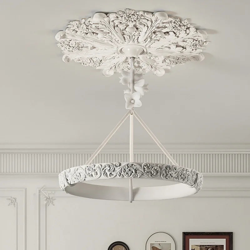 Aipaite Modern Faux Sculpture Round Chandelier is an indoor light fixture for living room, study and bedroom - vue 6 sur 22