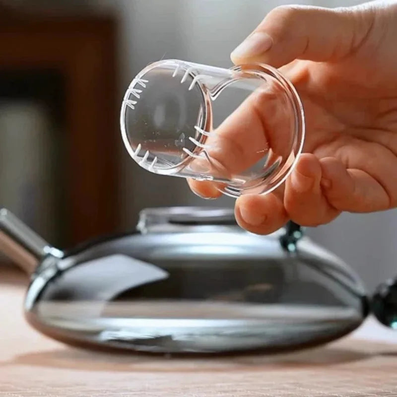 Theiere verre borosilicate resistante chaleur usage cuisine maison - vue 5 sur 7