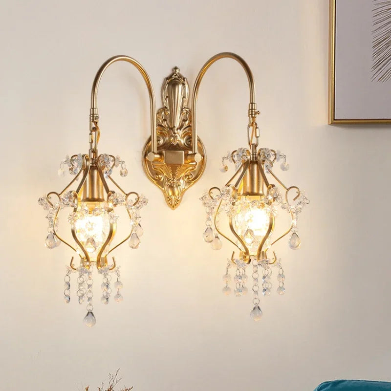 applique murale en cristal rétro nordique pour décoration intérieure - vue 2 sur 7