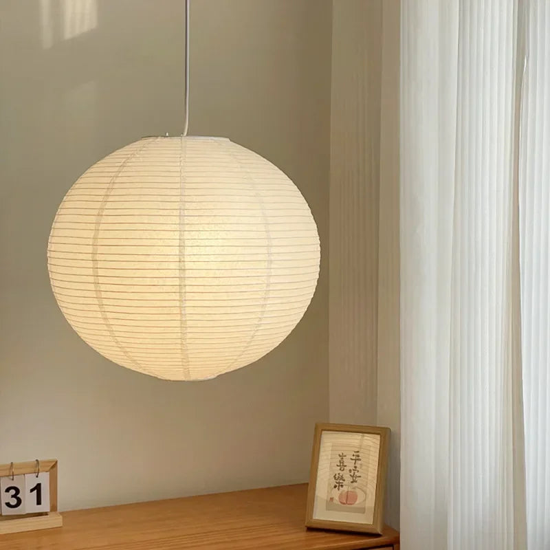 Japanese style rice paper art pendant light, lantern ball bedroom, living room, tea room, Zen lamp decoration pendant light
