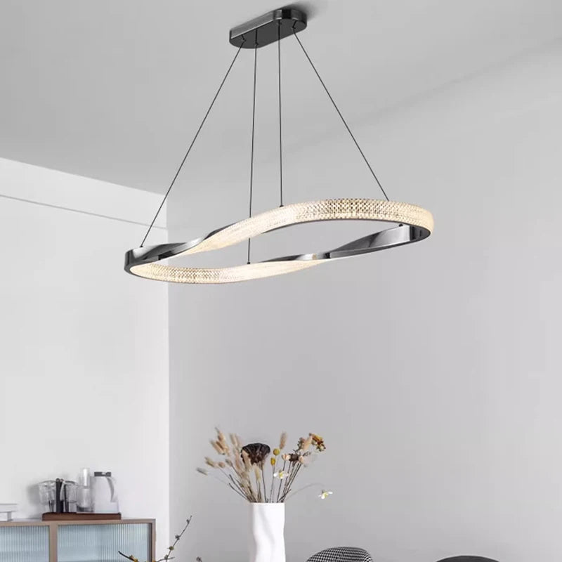 Lustre led cristal design moderne