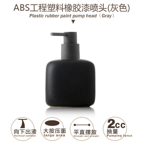 bouteille en céramique pour savon et gel douche portable