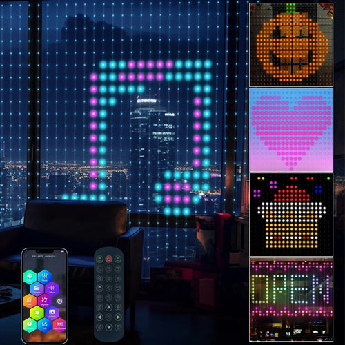 Intelligente Lichterkette 400 LED Bluetooth Musik Dekorativ - vue 2 sur 9