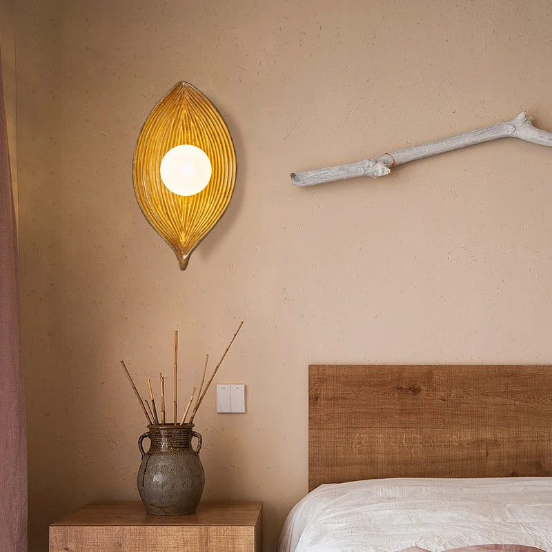 Wabi Sabi-Creative Boat LED Wall Light, Interior Resin Decorative Light, Designer, Hotel, Villa, Cafe, Aisle, G4 - vue 5 sur 9