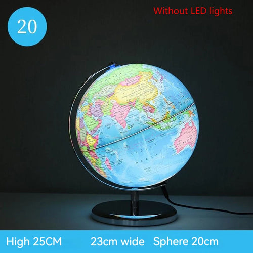 globe terrestre lumineux éducatif carte du monde décoratif - vue 10 sur 10