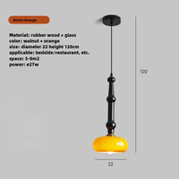 Moderne und kreative Pendelleuchte aus Holz und Glas