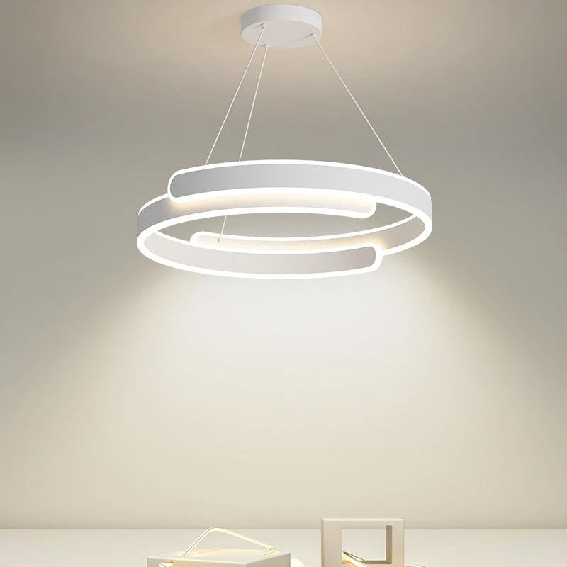 suspension led anneau design pour décoration intérieure élégante - vue 6 sur 8