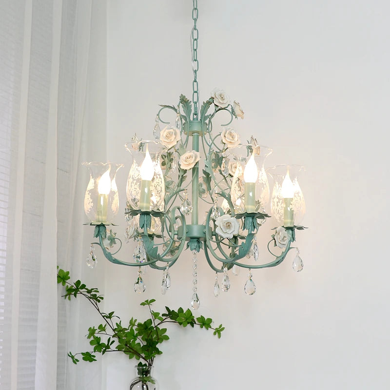 lustre en cristal français style nordique pour éclairage élégant - vue 4 sur 10