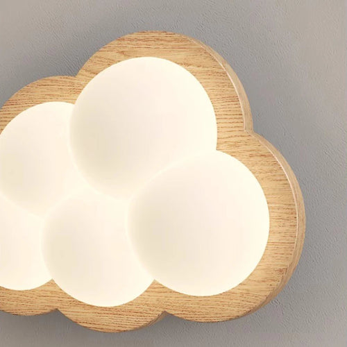 Wandleuchte aus Massivholz Wolke für Kinderzimmer - vue 7 sur 9