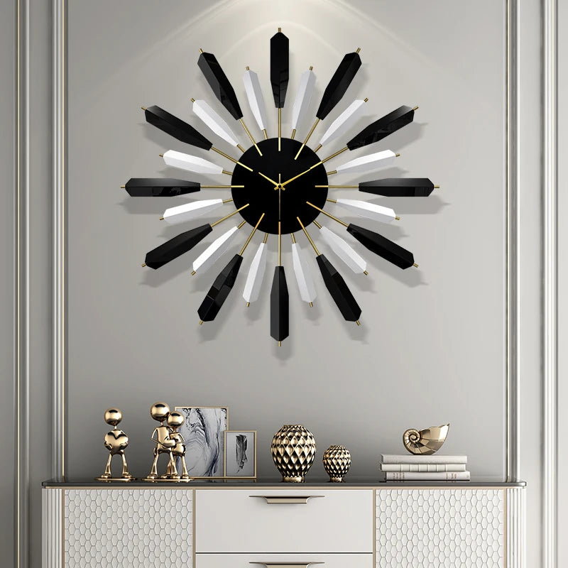 horloge murale de luxe nordique décorative et silencieuse - vue 5 sur 7