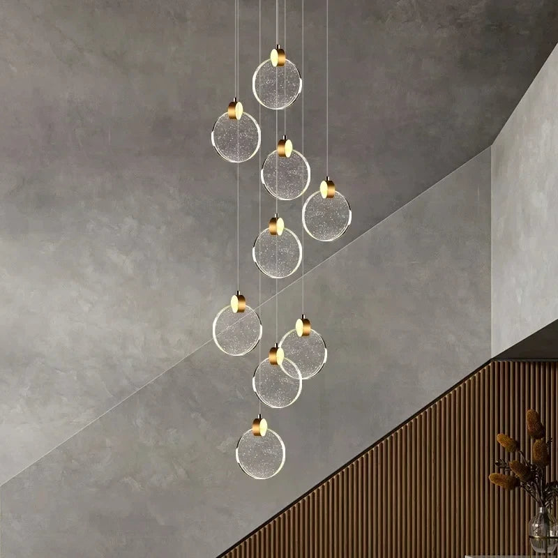 suspension moderne en cristal de calebasse pour décoration intérieure - vue 4 sur 7