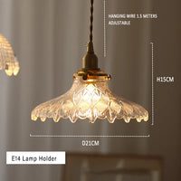 suspension avec Abat-jour en verre éclairage intérieur