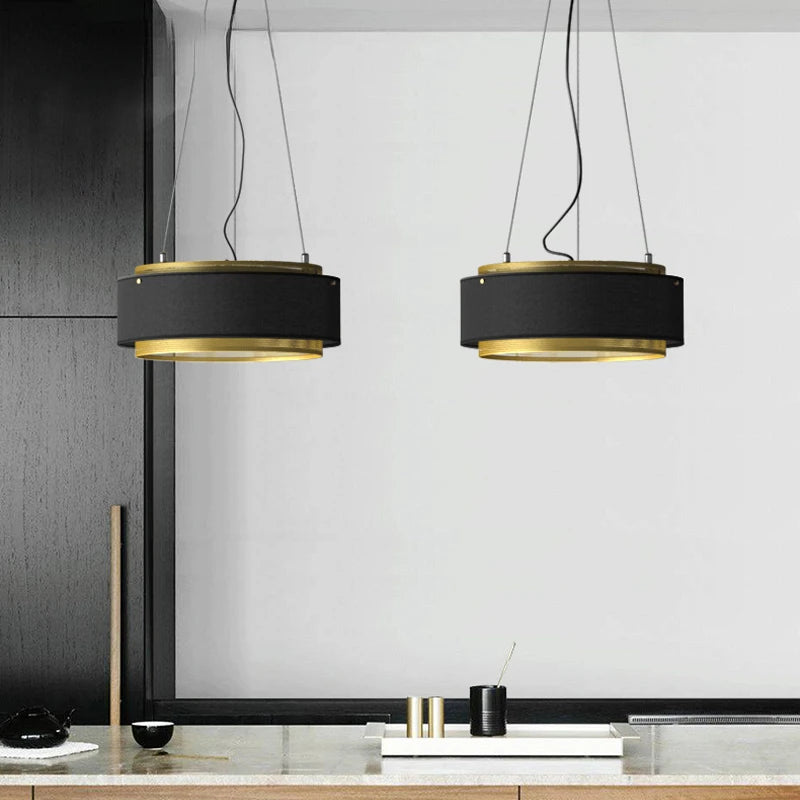 lampe led ronde dorée design industriel moderne décorative - vue 3 sur 9