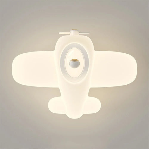 applique murale led en forme d'avion ou d'étoile pour enfants