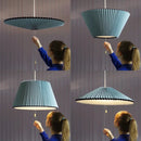 Art Design Plissierte Pendelleuchte aus Stoff in Schirmform LED für Schlafzimmer, Wohnzimmer und Esszimmer