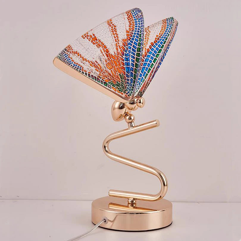 Lumière de luxe papillon lampe de table moderne LED salon chambre lampe de chevet étude bureau table décor lampe de bureau éclairage fixtur - vue 5 sur 8