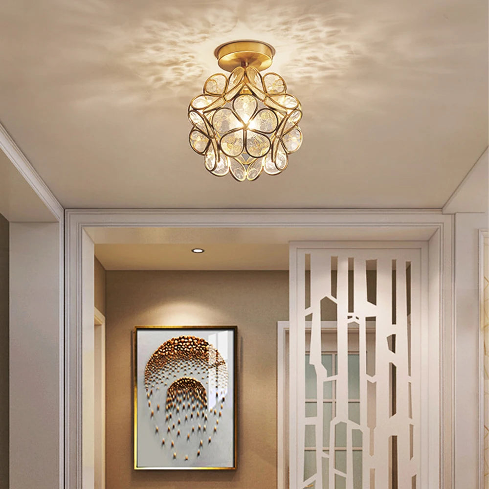 plafonnier moderne en cristal led pour décoration luminaire - vue 4 sur 7