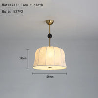 suspension en tissu nordique pour éclairage moderne