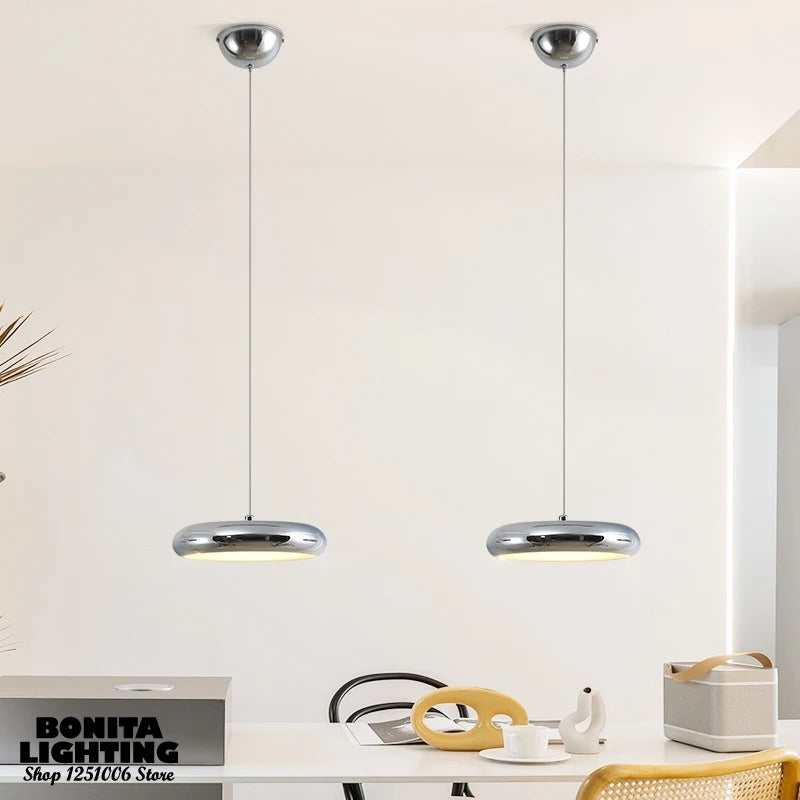 suspension à led minimaliste moderne design luxe ronde avec gradation - vue 6 sur 14