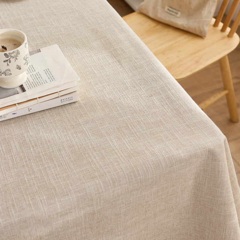 Nappe table japonaise unie polyester lavable élégante maison