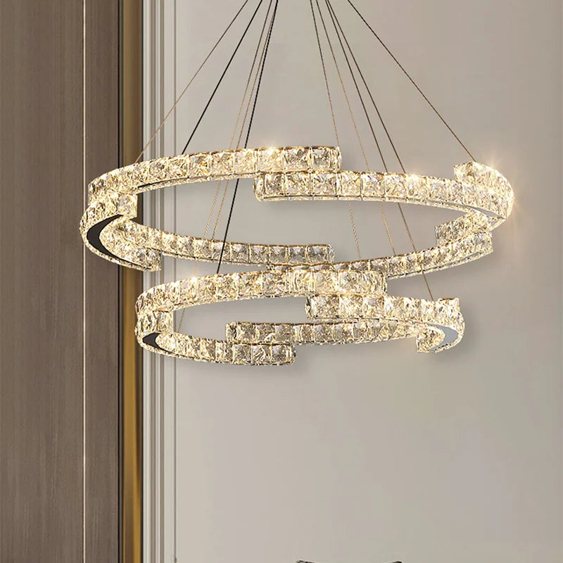 lustre en cristal de style italien pour décoration intérieure 2024 - vue 4 sur 13