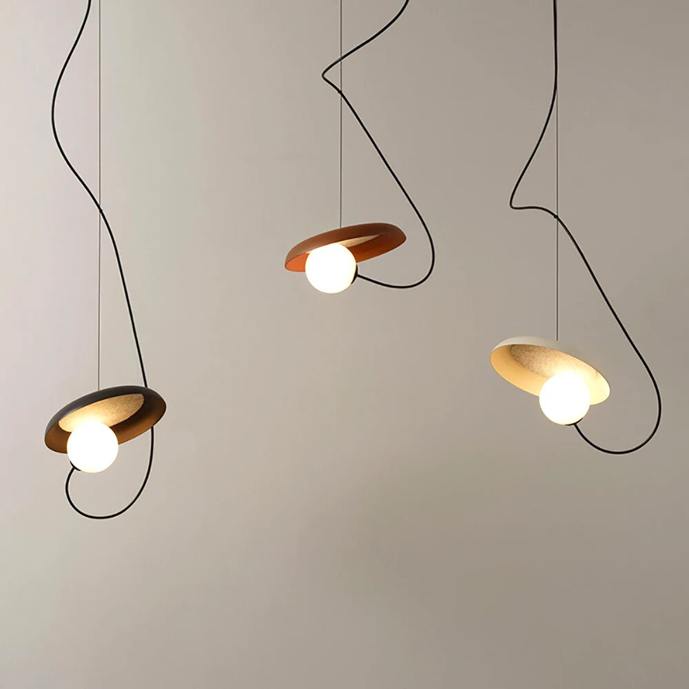 Suspension en verre et métal lampes nordiques - vue 2 sur 6