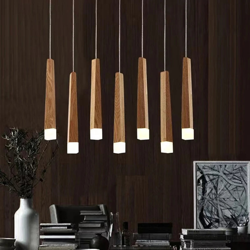 lustre suspendu moderne en bois pour tous les espaces - vue 4 sur 14