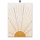 Tableau vase monstera en terre cuite décoration murale abstraite nordique