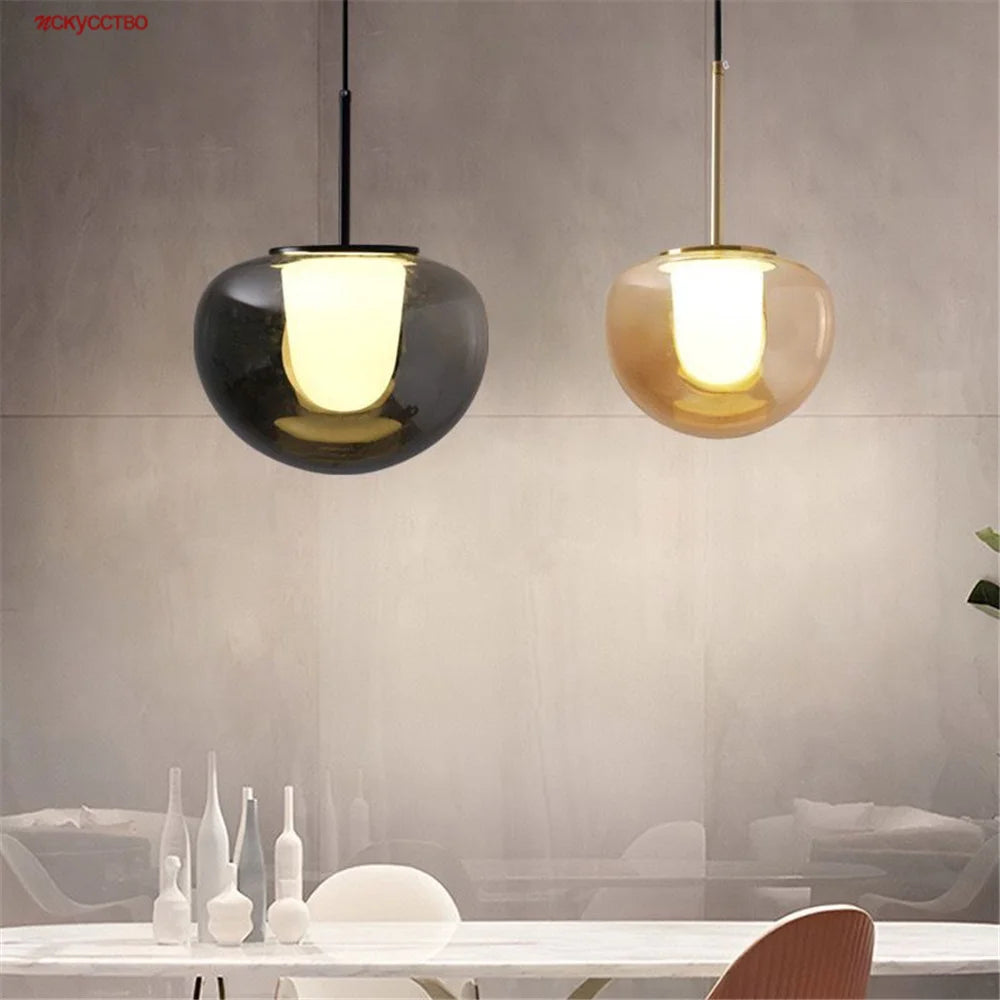 suspension en verre au design italien moderne pour décoration intérieure - vue 9 sur 8