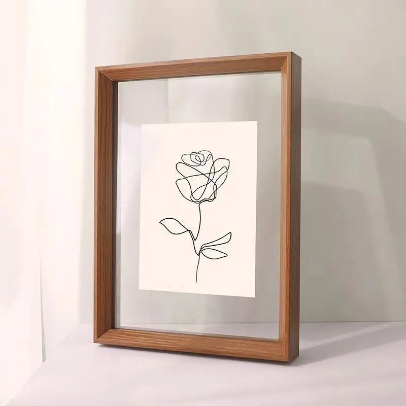 Wall-Hanging, Desktop Solid Wood Photo Frame Transparent Acrylic Frame For Framing Photos, Paintings, Posters, Certificates