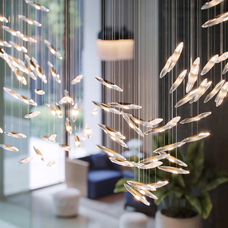 lustre en cristal de luxe pour hôtel et villa moderne - vue 3 sur 6