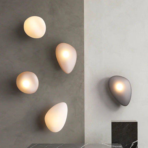 Applique murale LED en galets au Design nordique