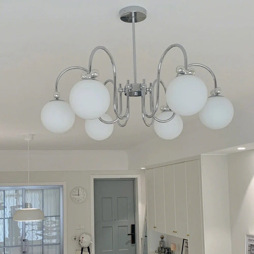 plafonnier led suspendu en forme d'arc romantique décoratif - vue 4 sur 12