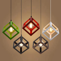 lampe suspendue industrielle rétro en fer pour intérieur