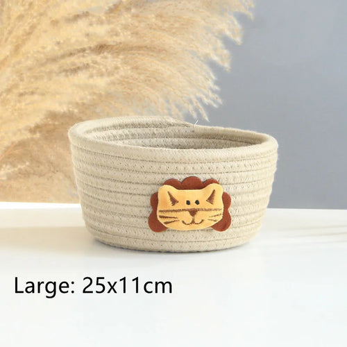 panier de rangement tissé animaux pour jouets et objets divers - vue 13 sur 21