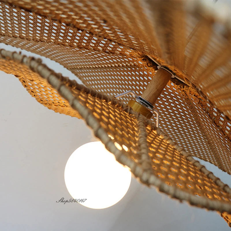 Suspension Vintage en forme de feuille de Lotus - vue 5 sur 14