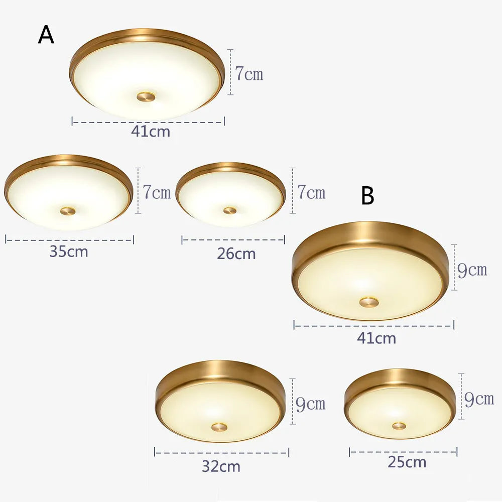 plafonnier rond en verre led design moderne décoratif - vue 7 sur 11