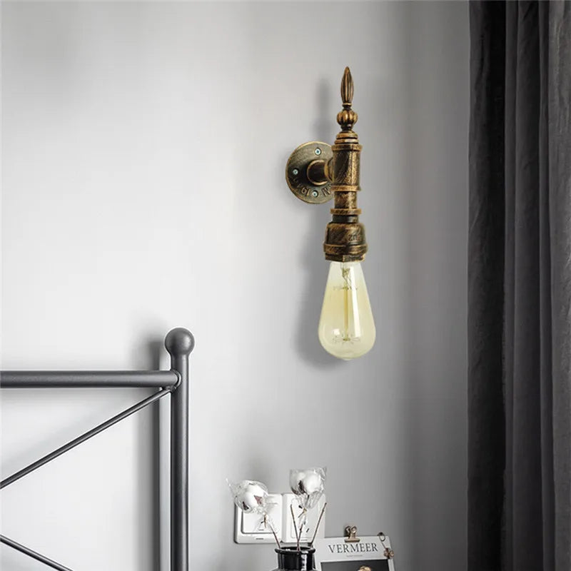 applique murale rétro tuyau d'eau luminaire décoratif intérieur - vue 4 sur 6