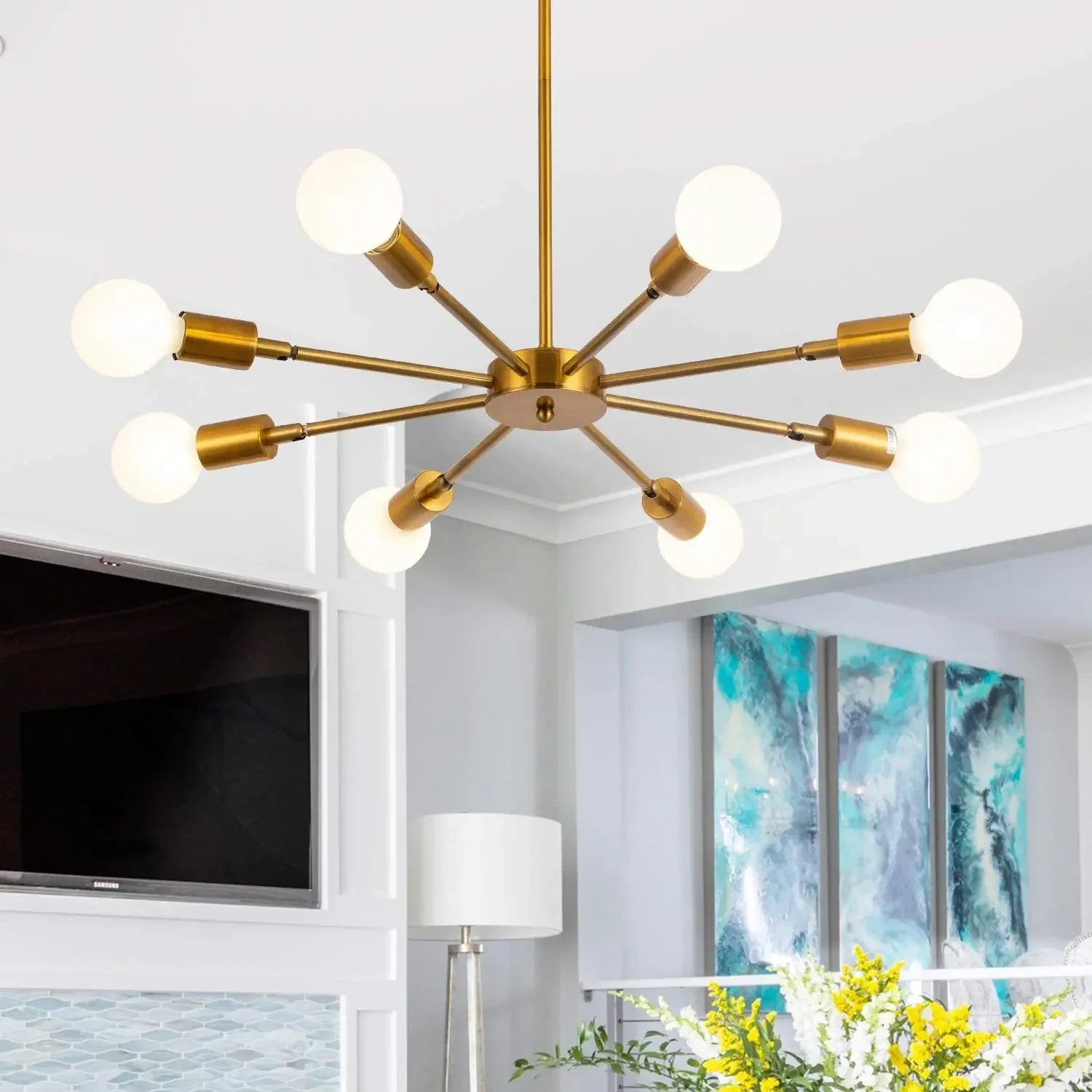 Lustre Moderne Plafonnier Monté Maison - vue 6 sur 9