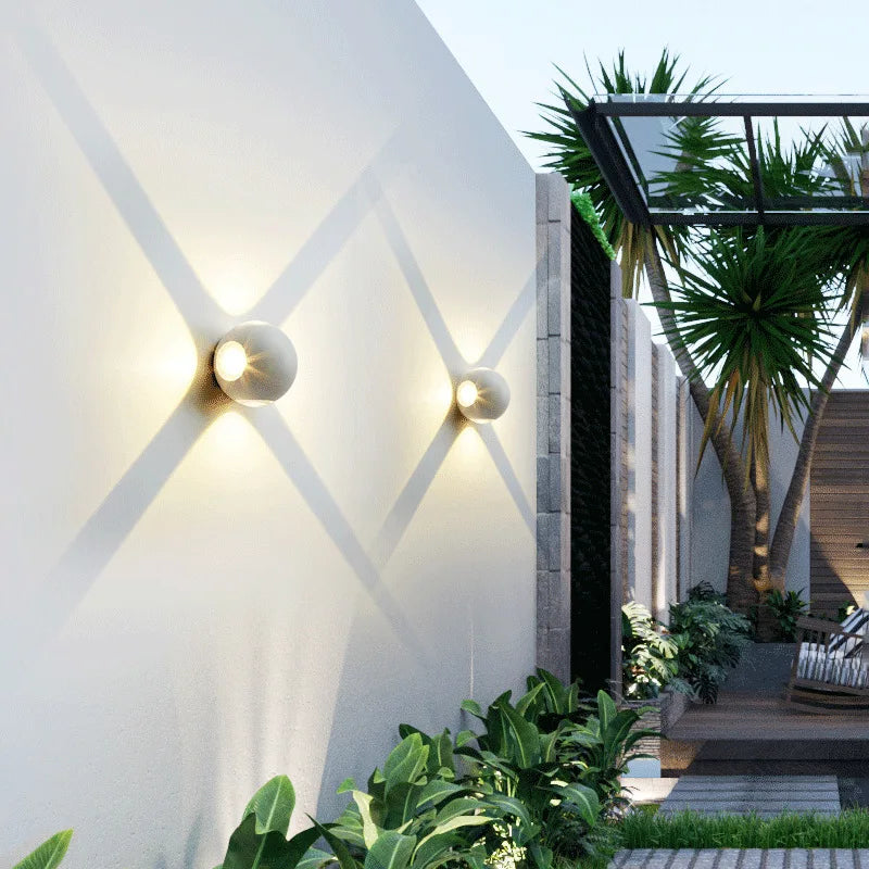 applique murale led étoile et croix moderne étanche pour extérieur - vue 3 sur 6