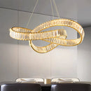 lustre suspendu en cristal spirale minimaliste moderne à led
