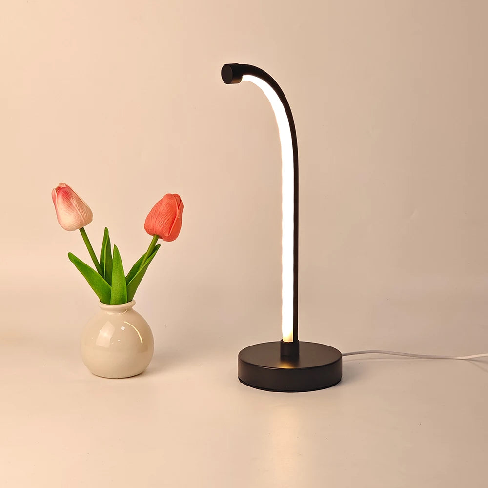 LED-Tischlampe mit Touchfunktion und drei einstellbaren Lichtfarben - vue 5 sur 7