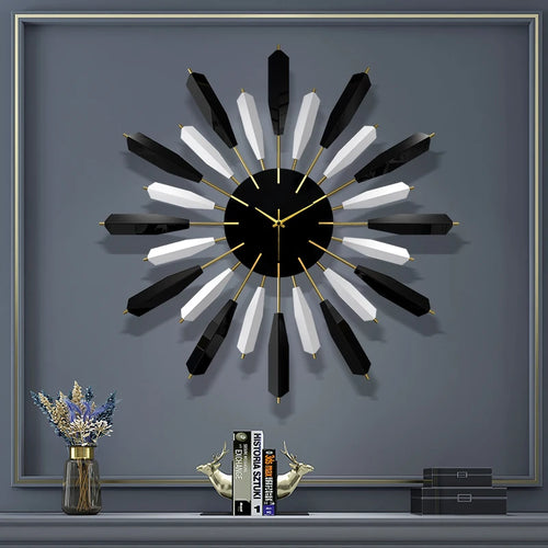 horloge murale de luxe nordique décorative et silencieuse