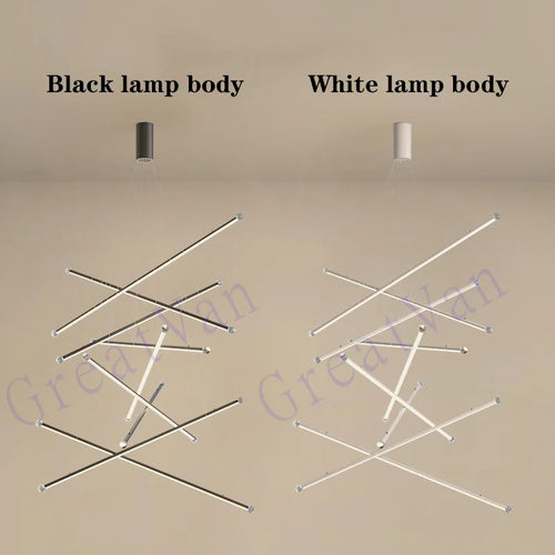 lustre moderne led en aluminium pour éclairage intérieur