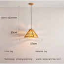 Moderne Pendelleuchte aus Holz mit LED-Beleuchtung für den Innenbereich