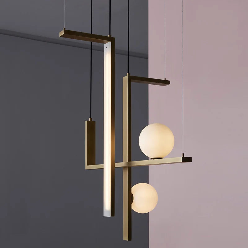 suspension design géométrique créatif pour éclairage moderne - vue 4 sur 13