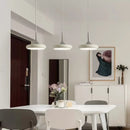 Moderne LED-Pendelleuchte in minimalistischer Scheibenform Weiß
