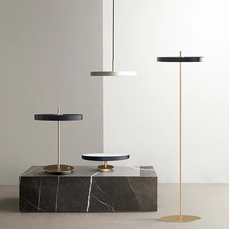 Lampadaire LED nordique variateur intérieur salon chambre étude - vue 2 sur 11